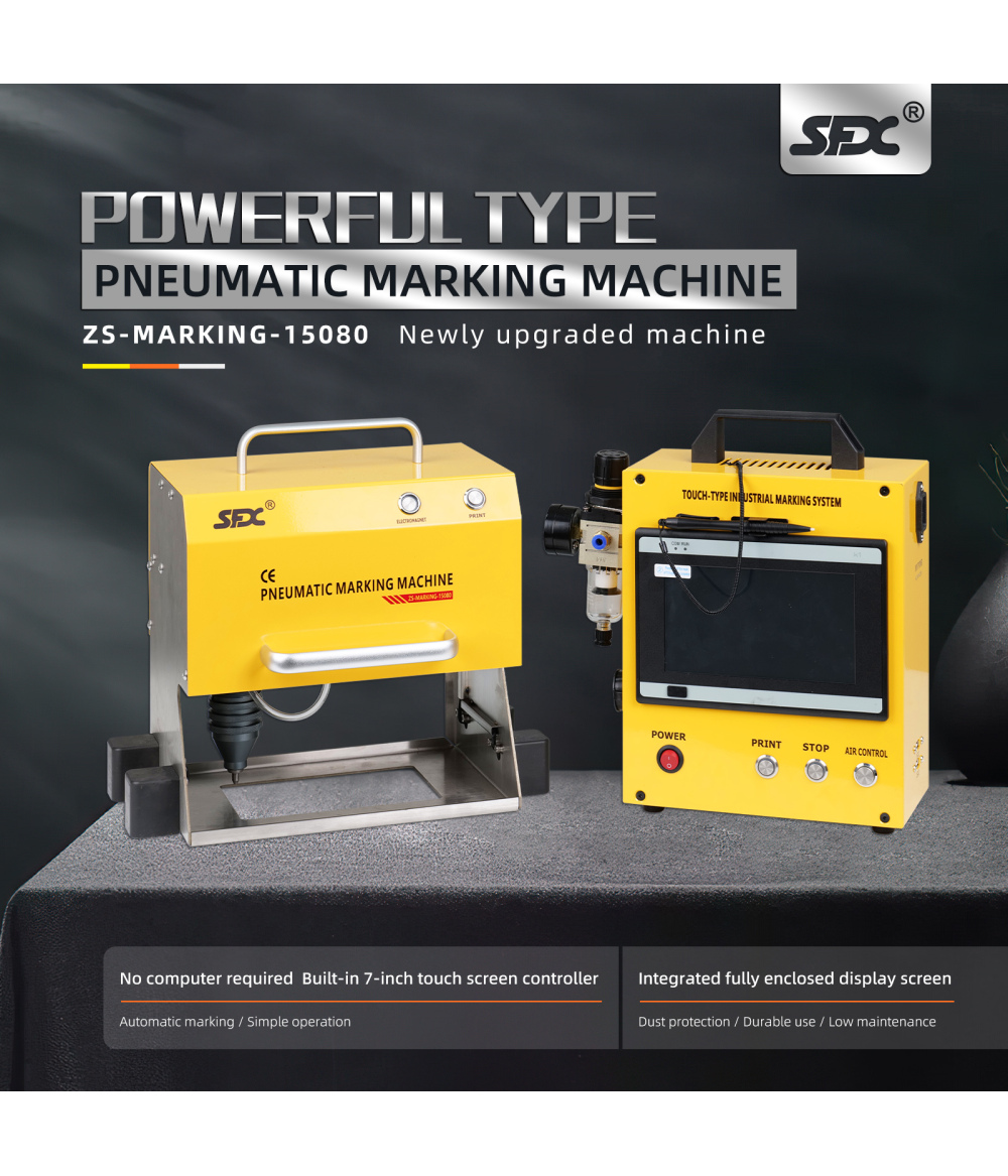 SFX 150*80mm Pneumatic Marking Machine Dot Peen Marking Machine 
